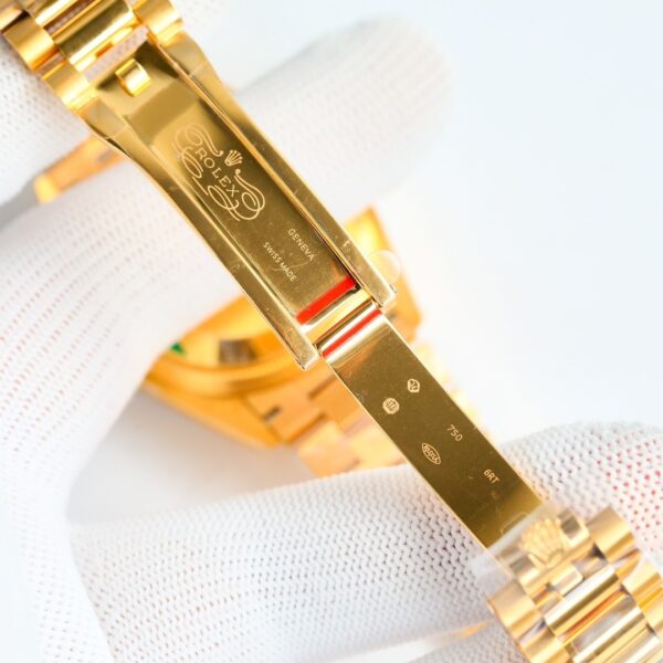 ROLEX Rolex with diamond studded K-gold calendar type automatic mechanical movement, 100 meters waterproof date display, unisex and unisex Swiss watch 40mm gold dial