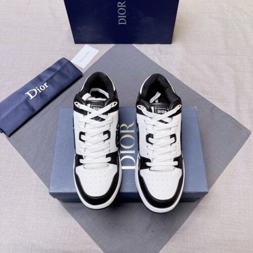 sy_no_C78CB8CF74B08A4689537AAF3ABBD40D_0 Dior White-Black Spliced B57 Mid-Top Sneaker