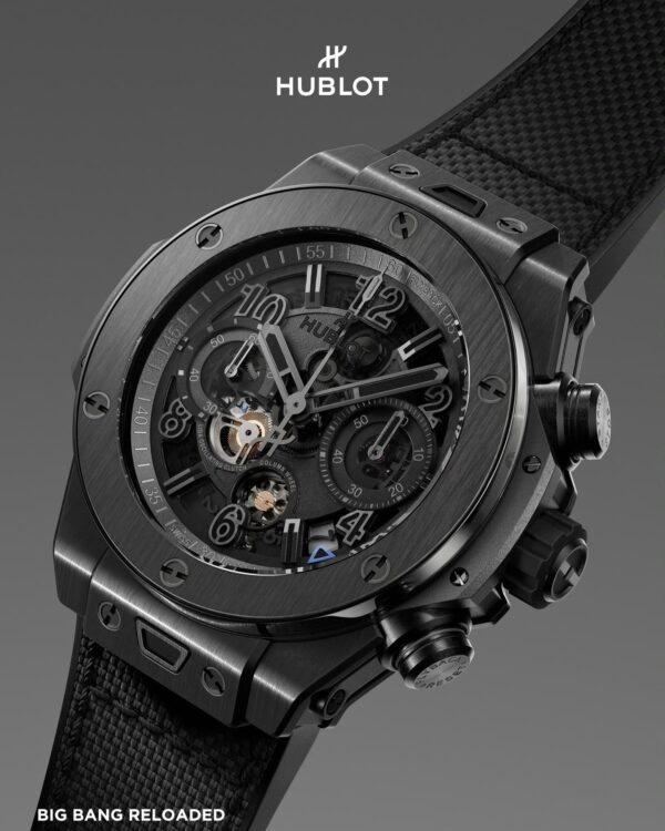 HUBLOT BIG BANG RELOADED series automatic mechanical movement date display tourbillon men's watch Swiss watch 44mm hollow dial