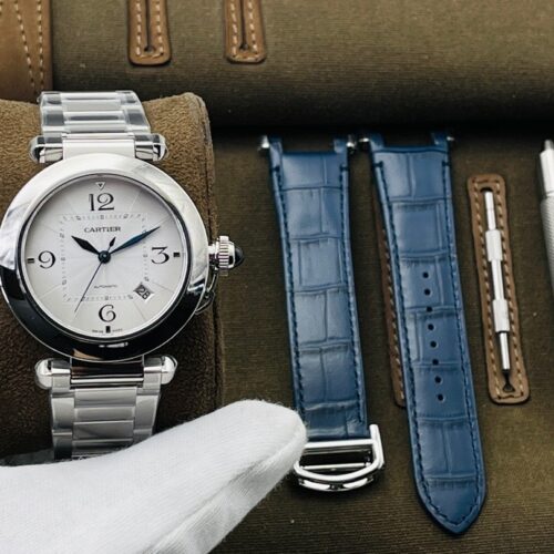 sy_no_C8FC0688BB2D5667B0543B9E866FCB07_0 Cartier Pasha series automatic mechanical movement with white dial and stainless steel case