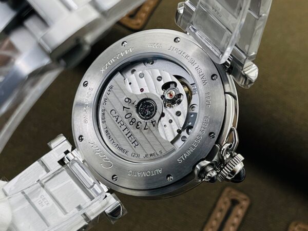 sy_no_C8FC0688BB2D5667B0543B9E866FCB07_6 Cartier Pasha series automatic mechanical movement with white dial and stainless steel case