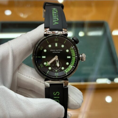 sy_no_C8FD8C142233649712F6A58AB496E06F_0 LOUIS VUITTON TABOUR series watches with automatic mechanical movement, rubber strap, men's watch, 100 meter waterproof