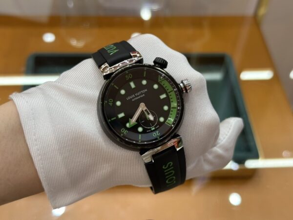 sy_no_C8FD8C142233649712F6A58AB496E06F_8 LOUIS VUITTON TABOUR series watches with automatic mechanical movement, rubber strap, men's watch, 100 meter waterproof