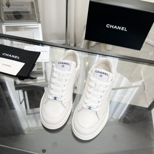 sy_no_C91BD926AAB3DFE186E922E51B5C9355_0 Chanel 23S White Low-Top Leather Sneaker