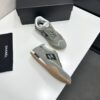 sy_no_C9327F0C6BCEBCBE3CBA892ADC399F91_6 Chanel Sage Green Suede and Mesh Low-Top Sneaker with Black Side Stripe and CC Logo