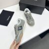 sy_no_C9327F0C6BCEBCBE3CBA892ADC399F91_7 Chanel Sage Green Suede and Mesh Low-Top Sneaker with Black Side Stripe and CC Logo