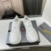 Prada White Pebbled Leather Chunky Dad Sneaker