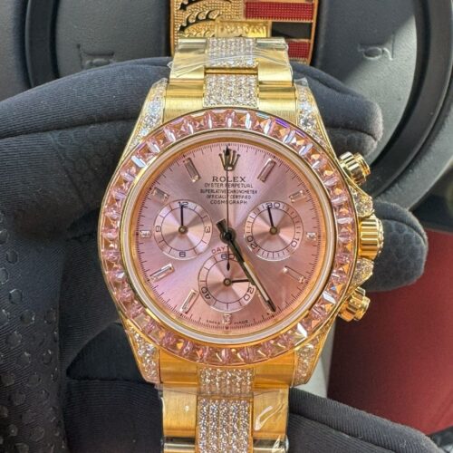 ROLEX Rolex diamond studded ring universe calculator Daytona series automatic mechanical movement 100 meters waterproof
