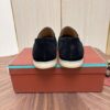 sy_no_CA6AC1A3388513C577A79FE101698881_8 Loro Piana Black Suede Metal-Buckle Loafers