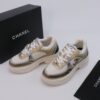 Chanel Wave-Panel Mesh Trainer White-Mesh-Champagne-Gold