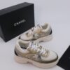 Chanel Wave-Panel Mesh Trainer White-Mesh-Champagne-Gold