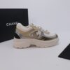 Chanel Wave-Panel Mesh Trainer White-Mesh-Champagne-Gold
