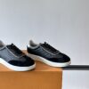 sy_no_CC143FCF1F1E0E700F7773F1B0AAEF7E_6 Louis Vuitton Black Monogram Print Gold-Heel Low-Top Sneaker