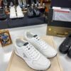 sy_no_CC93027CCC24BD9EB1C3D07F0C664549_1 Prada White Mesh Leather Triangle Trainer