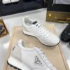 sy_no_CC93027CCC24BD9EB1C3D07F0C664549_4 Prada White Mesh Leather Triangle Trainer