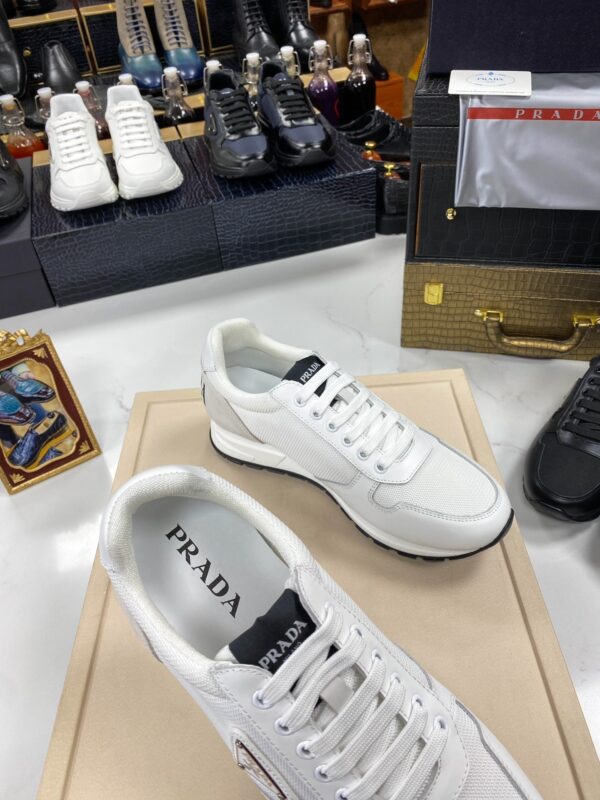 sy_no_CC93027CCC24BD9EB1C3D07F0C664549_5 Prada White Mesh Leather Triangle Trainer