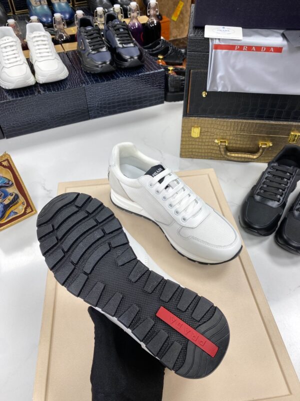 sy_no_CC93027CCC24BD9EB1C3D07F0C664549_7 Prada White Mesh Leather Triangle Trainer