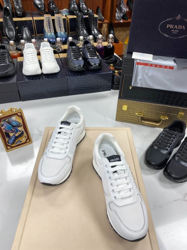 sy_no_CC93027CCC24BD9EB1C3D07F0C664549_8 Prada White Mesh Leather Triangle Trainer