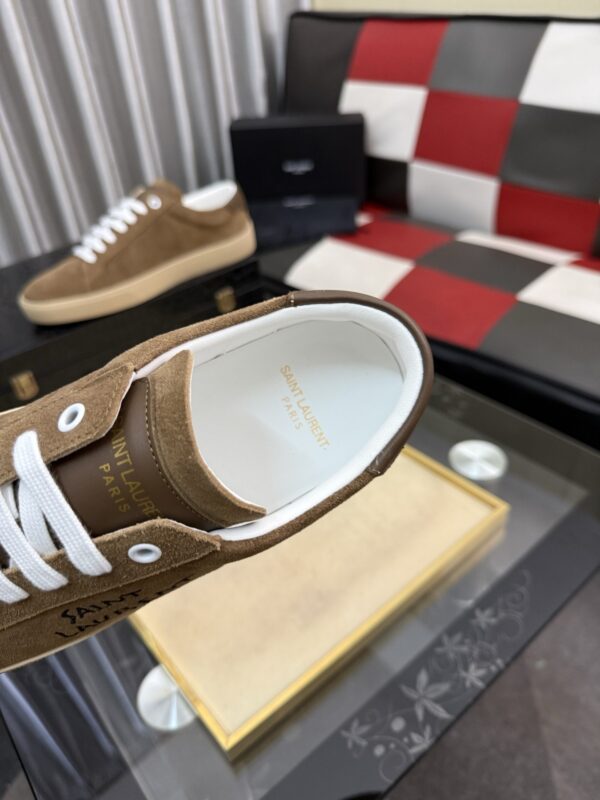 sy_no_CCB3115A51203DAF80E827491C0F55FB_7 Saint Laurent Brown Suede Low-Top Sneaker