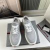 Prada Grey Mesh Leather Chunky Sole Sneaker