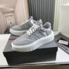 Prada Grey Mesh Leather Chunky Sole Sneaker