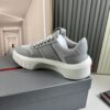 Prada Grey Mesh Leather Chunky Sole Sneaker