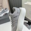 Prada Grey Mesh Leather Chunky Sole Sneaker