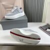 Prada Grey Mesh Leather Chunky Sole Sneaker