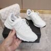 Chanel All-White Leather Low-Top Sneaker with Tonal CC Logo and White Outsole