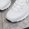 Chanel All-White Leather Low-Top Sneaker with Tonal CC Logo and White Outsole