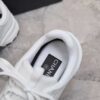 Chanel All-White Leather Low-Top Sneaker with Tonal CC Logo and White Outsole