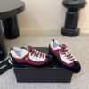 sy_no_CE4EAE4E3A6DFD8E8BDE72E1B996287E_4 Chanel Burgundy and Beige Low-Top Sneaker with Black Suede and CC Logo