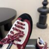 sy_no_CE4EAE4E3A6DFD8E8BDE72E1B996287E_5 Chanel Burgundy and Beige Low-Top Sneaker with Black Suede and CC Logo