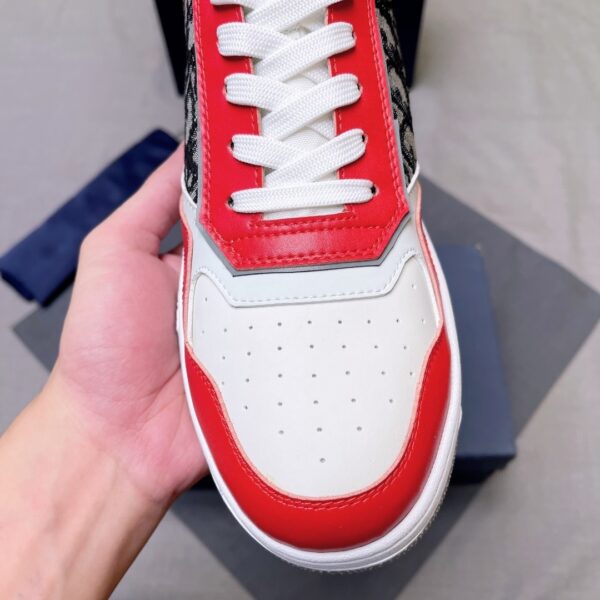 Dior Red-White Spliced B27 High-Top Sneaker