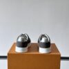 Louis Vuitton Dark Grey Monogram Print Silver-Heel Low-Top Sneaker