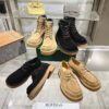 sy_no_CF2365C7D325D2EBCC2D580774029DC3_5 Bottega Veneta Black Suede Intrecciato High-Top Workwear Boots