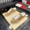 sy_no_D207FAA932C664219A3332212C43BC46_1 Saint Laurent Tan Suede White Heel Low-Top Sneaker