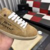sy_no_D207FAA932C664219A3332212C43BC46_5 Saint Laurent Tan Suede White Heel Low-Top Sneaker