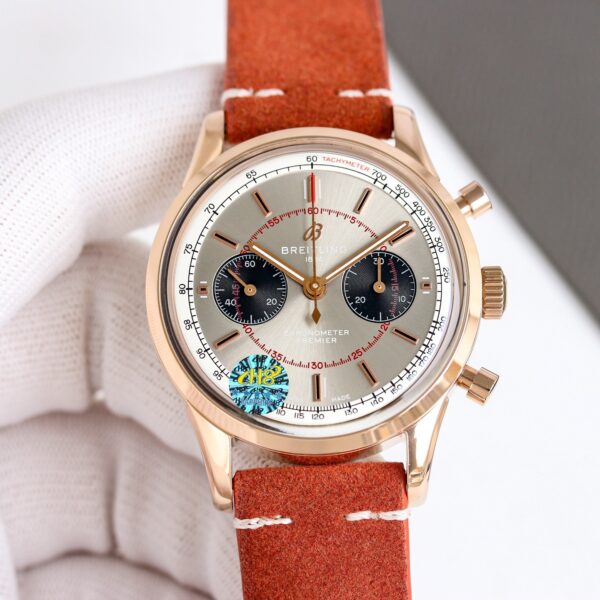 sy_no_D4055A47DFE5471213E0FE5E8A43116B_1 BREITLING Breitling automatic mechanical movement 100 meter waterproof men's watch Swiss coffee dial leather strap