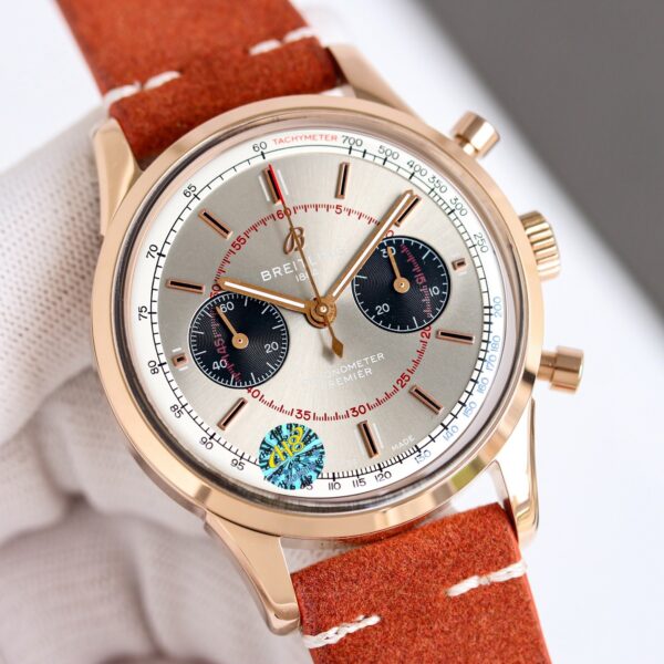 sy_no_D4055A47DFE5471213E0FE5E8A43116B_2 BREITLING Breitling automatic mechanical movement 100 meter waterproof men's watch Swiss coffee dial leather strap
