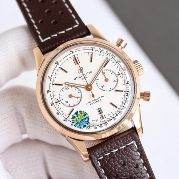 sy_no_D4055A47DFE5471213E0FE5E8A43116B_3 BREITLING Breitling automatic mechanical movement 100 meter waterproof men's watch Swiss coffee dial leather strap