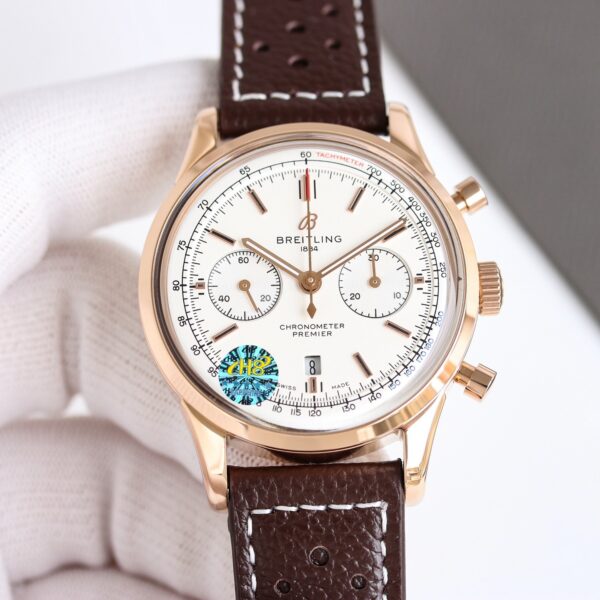 sy_no_D4055A47DFE5471213E0FE5E8A43116B_4 BREITLING Breitling automatic mechanical movement 100 meter waterproof men's watch Swiss coffee dial leather strap
