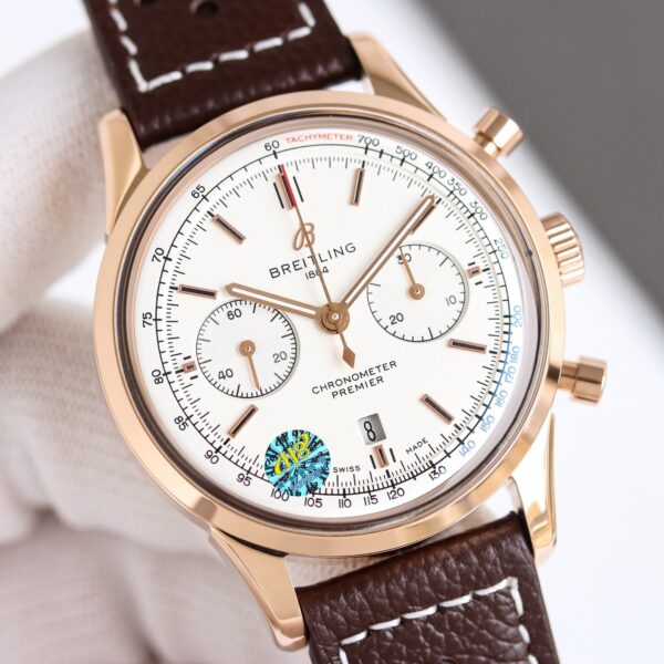 sy_no_D4055A47DFE5471213E0FE5E8A43116B_5 BREITLING Breitling automatic mechanical movement 100 meter waterproof men's watch Swiss coffee dial leather strap