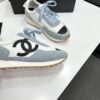 sy_no_D424E62A710CB81066D5EC9BBB4216D9_8 Chanel Light Blue and White Low-Top Sneaker with Suede Detailing and Black CC Logo