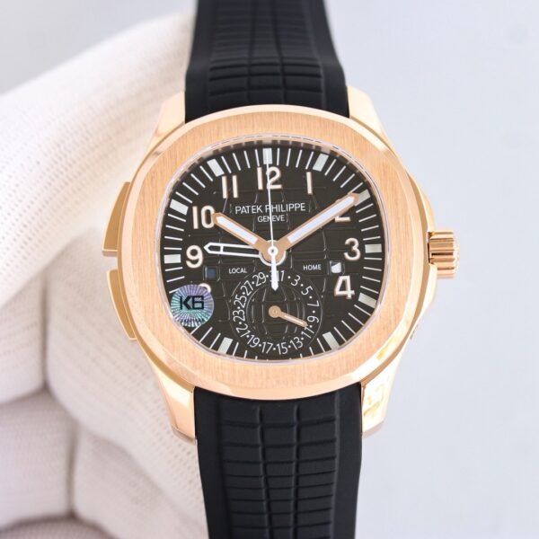 sy_no_D49158888DC9D2DF6445D7FF18667170_3 Patek Philippe AQUANAUT series automatic mechanical movement date display dual time zone 30 meter waterproof men's watch Swiss watch 40.8mm coffee colored dial