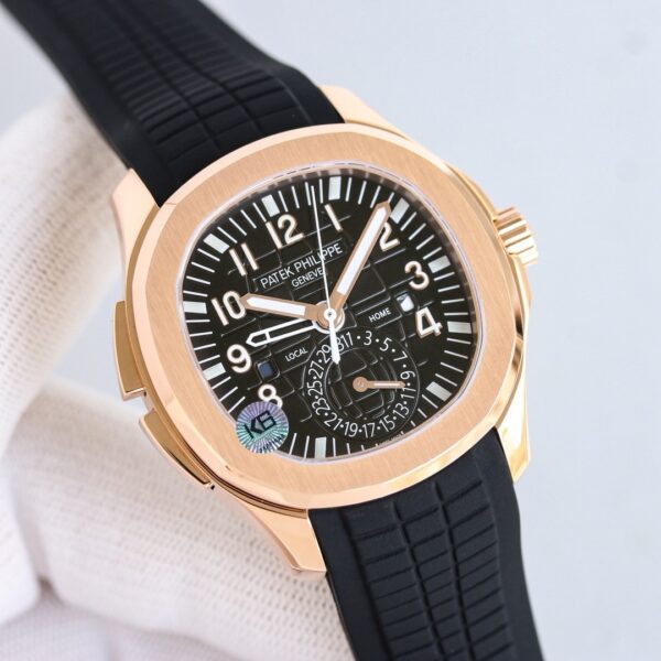 sy_no_D49158888DC9D2DF6445D7FF18667170_4 Patek Philippe AQUANAUT series automatic mechanical movement date display dual time zone 30 meter waterproof men's watch Swiss watch 40.8mm coffee colored dial