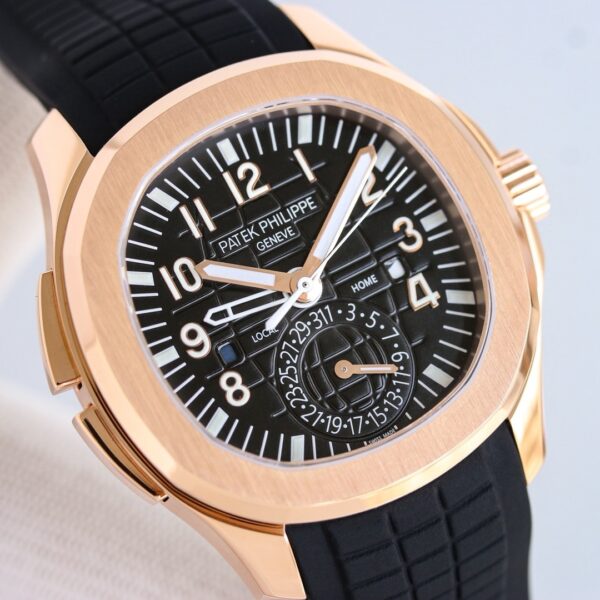 sy_no_D49158888DC9D2DF6445D7FF18667170_5 Patek Philippe AQUANAUT series automatic mechanical movement date display dual time zone 30 meter waterproof men's watch Swiss watch 40.8mm coffee colored dial