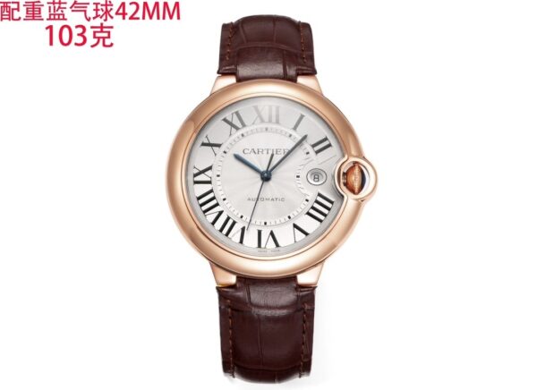 Cartier Ballon Bleu leather strap couple mechanical watch men's and women's watches