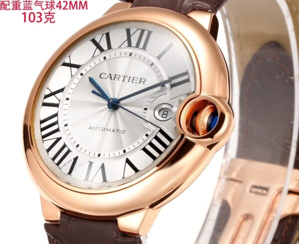Cartier Ballon Bleu leather strap couple mechanical watch men's and women's watches