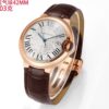 Cartier Ballon Bleu leather strap couple mechanical watch men's and women's watches